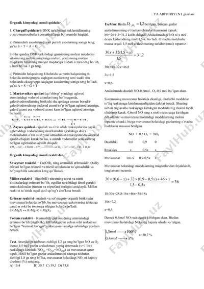 organik kimyodagi nomli qoidalar — PDF