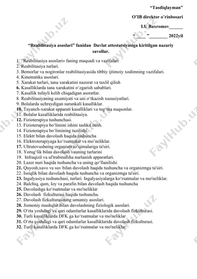 reabilitasiya asoslari — DOCX
