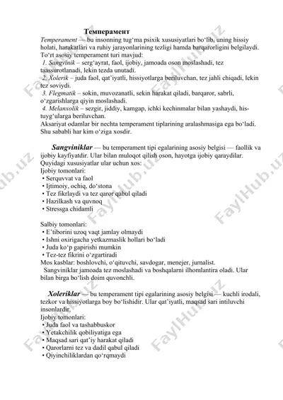 temperament — DOCX