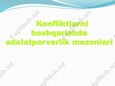 adolatparvarlik mezonlari — PPTX