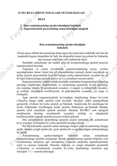 tozalash texnologiyasi — DOCX