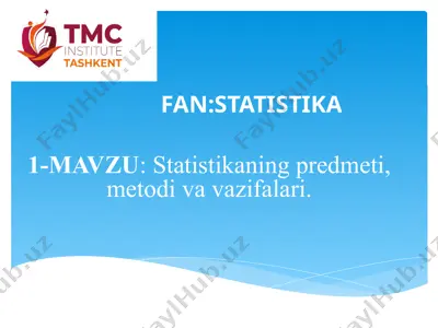 statistika — PPTX
