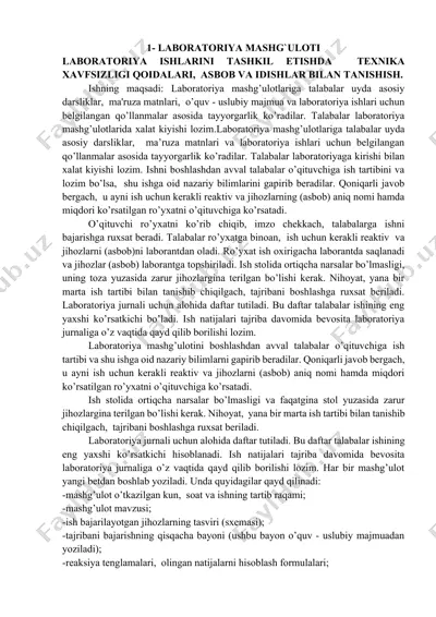 laboratoriya mashg`uloti — DOCX