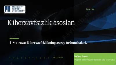 kiberxavfsizlik asoslari — PDF