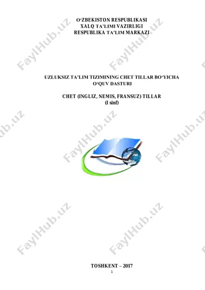 chet tillar bo‘yicha o‘quv dasturi (i sinf) — PDF