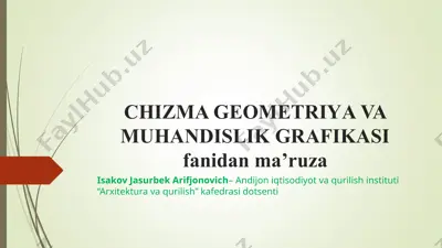 to’g’ri chiziq va tekislikning kesishuvi — PPT