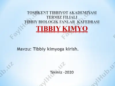 kimyo bizning hayotimizda — PPT