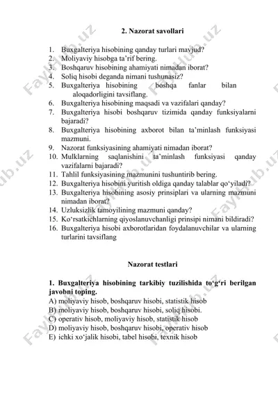 buxgalteriya hisobi — DOCX