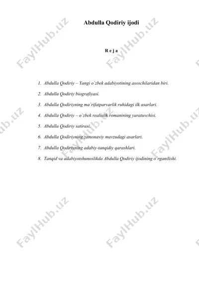 abdulla qodiriy ijodi — DOC