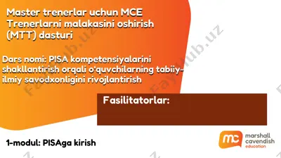 pisa kompetensiyalarini shakllantirish orqali o‘quvchilarning tabiiy-ilmiy savodxonligini rivojlantirish — PDF