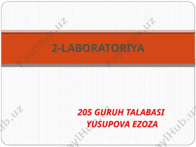 taqdimot yaratish texnologiyasi — DOCX