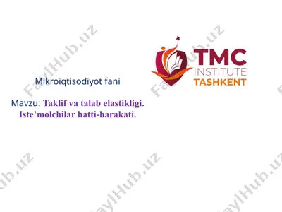 mikroiqtisodiyot fani — PPTX
