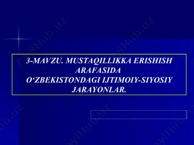 mustaqillikka erishish jarayonlari — PPT