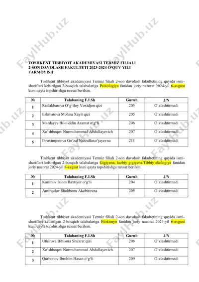 psixologiya fanidan joriy nazorat — DOCX