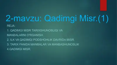 qadimgi misr davlati qudrati — PPTX