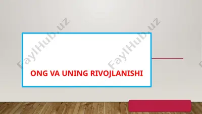 ong va uning rivojlanishi — PPTX