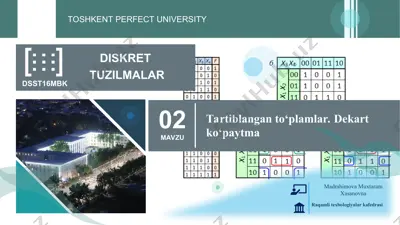 dekart ko‘paytma — PPT