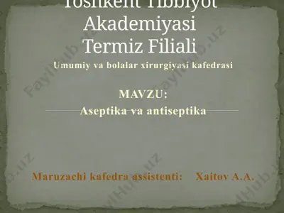 umumiy va bolalar xirurgiyasi — PPTX