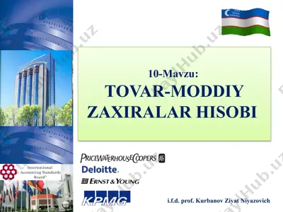 tovar-moddiy zaxiralar hisobi — PPTX
