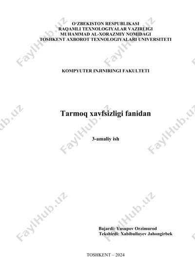 rezervlash protokollari - stp, rstp va agregatsiyalash protokollari - lacp, pagp ni sozlash — DOCX