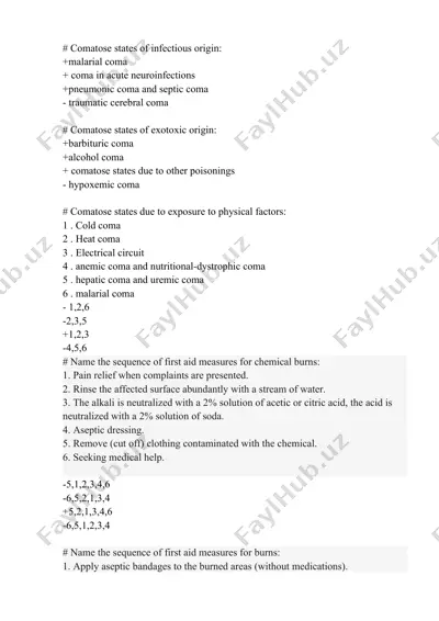 comatose states of infectious origin — DOCX