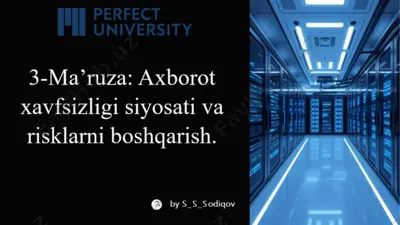 tizimlarning umumiy arxitekturasi — PDF