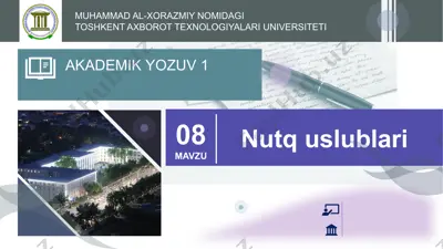 nutq uslublari — PPTX