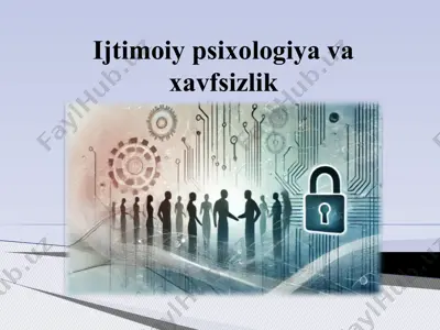 ijtimoiy psixologiya va xavfsizlik — PPTX