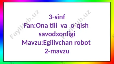 egilivchan robot — PPTX