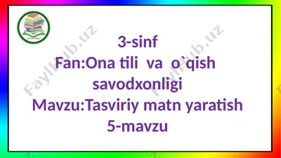 tasviriy matn yaratish — PPTX