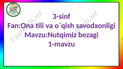 nutqimiz bezagi — PPTX