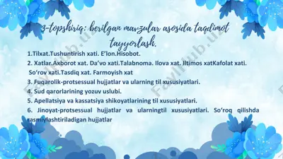 tilxat.tushuntirish xati. e’lon.hisobot — PDF