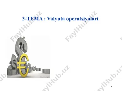 valyuta operatsiyalari — PPTX
