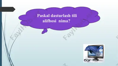 paskal dasturlash tili alifbosi — PPTX