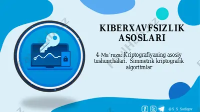 kiberxavfsizlik asoslari — PDF