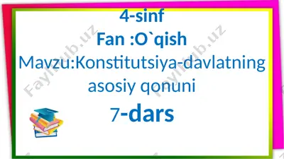 konstitutsiya-davlatning asosiy qonuni — PPTX