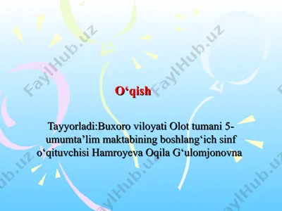 odamdan nima qoladi? — PPT