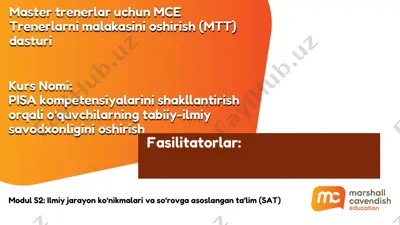 pisa kompetensiyalarini shakllantirish orqali o'quvchilarning tabiiy-ilmiy savodxonligini oshirish — PDF