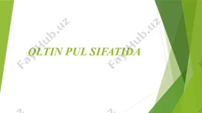 oltin pul sifatida — PPTX