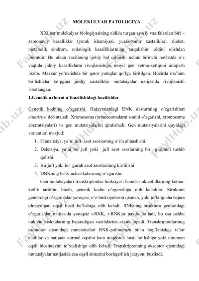 molekulyar patologiya — DOCX