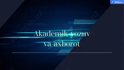 akademik yozuv va axborot — PDF