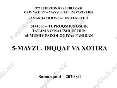 umumiy psixologiya — PPTX