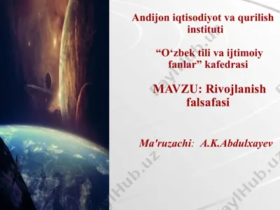 rivojlanish falsafasi — PPTX