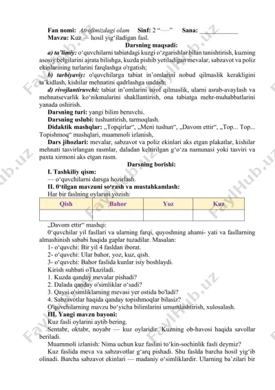 atrofimizdagi olam — DOCX