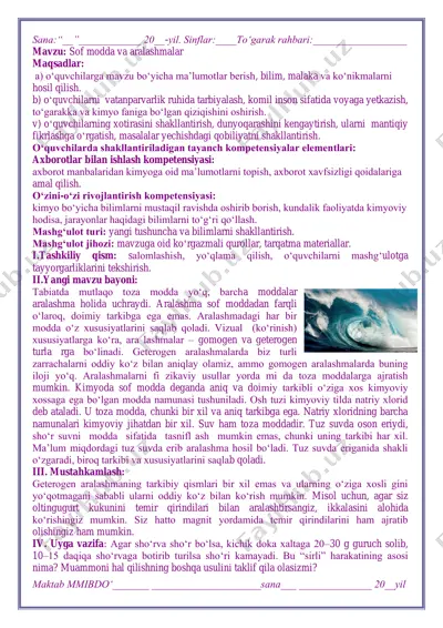 sof modda va aralashmalar — PDF