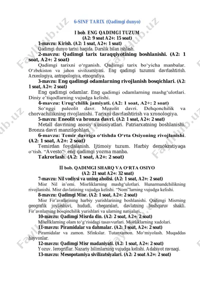 6-sinf tarix (qadimgi dunyo) — PDF