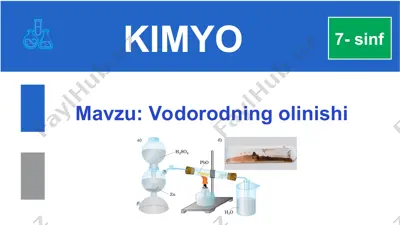 vodorodning olinishi — PPT