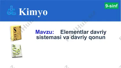 elementlar davriy sistemasi va davriy qonun — PPT