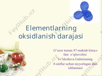elementlarning oksidlanish darajasi — PPTX