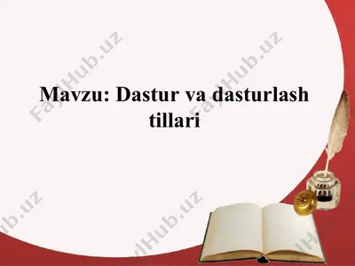 dastur va dasturlash tillari — PPT